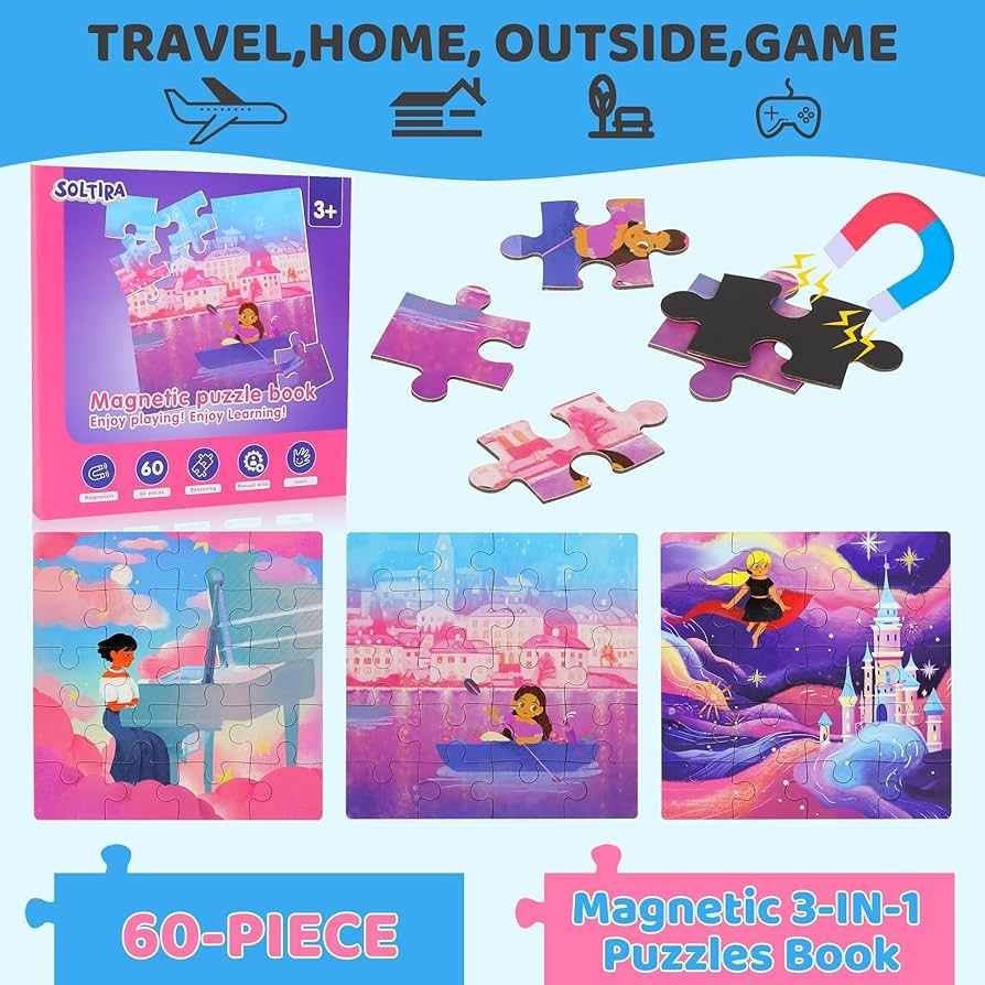 Magnetic Puzzle for Toddlers – 60 PCS Princess Themes - photo 4