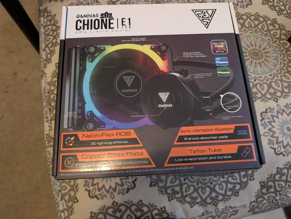 GAMDIAS CHIONE E1-120 RGB CPU Liquid Cooler - New - photo 3