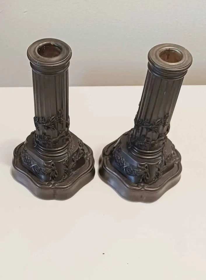 Vtg Genesis Bronze Candlesticks image indicator(6)