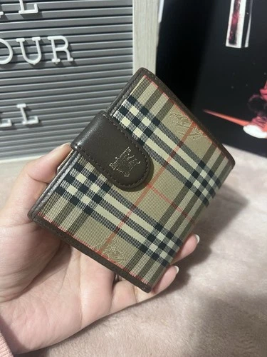 Vintage BURBERRY Bi-Fold Kiss Lock Wallet In Classic Nova Check - photo 2