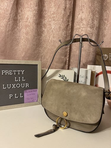 Chloe Kurtis Shoulder Bag Suede Smooth Calfskin Motty Grey - photo 3