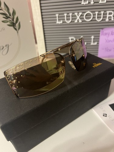 Fendi Gold Women Sunglasses SL 7398S 68 w/ Case & Box - photo 2
