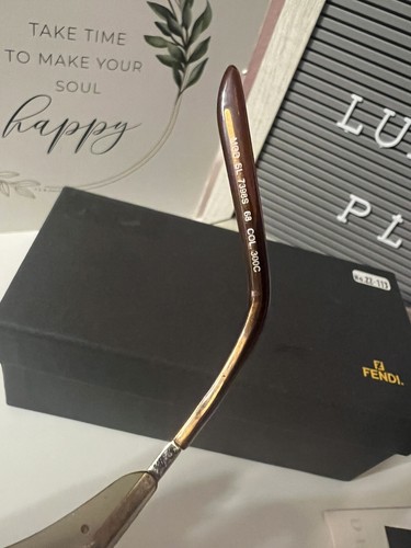 Fendi Gold Women Sunglasses SL 7398S 68 w/ Case & Box - photo 5