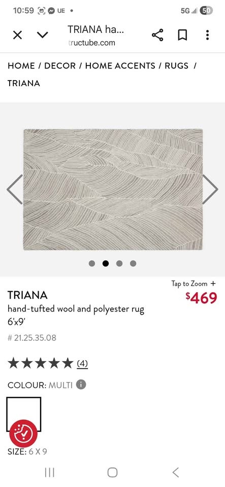Structube 6'x9' Triana Wool Rug - photo 4
