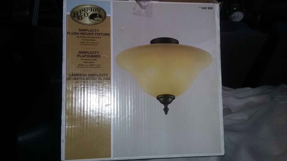 Hampton Bay Oil-Rubbed Bronze Flushmount Light Fixture