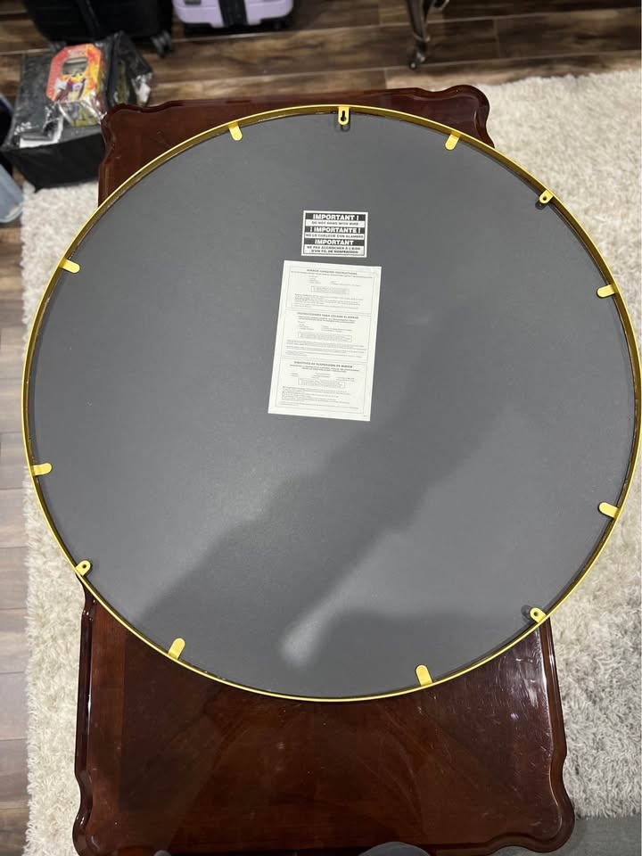 Studio 3B 36-Inch Round Wall Mirror in Gold - photo 3