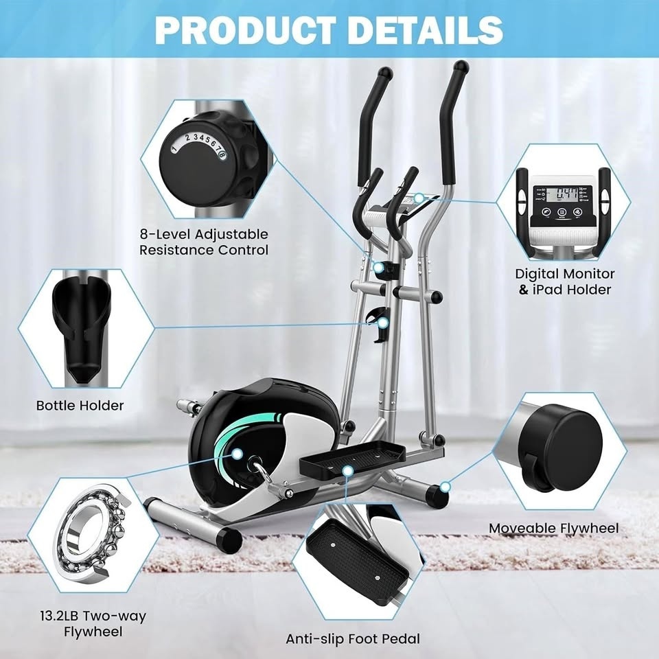 Brand New - Elliptical Exercise Machine - 8 Resistance Lev