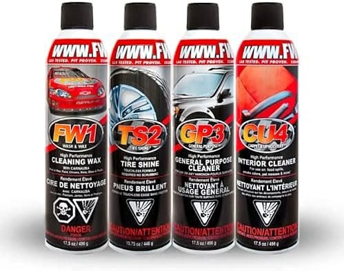 FW1 Detail Kit - Car Wash and Wax, Tire Shine, Interior Cleaner
