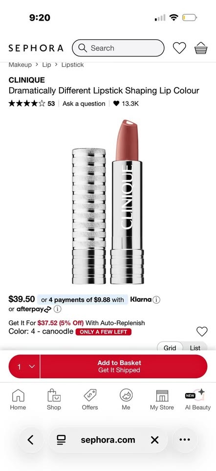 BNIB Clinique “Canoodle” Lip Colour
