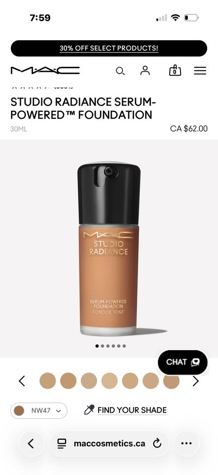 BNIB MAC Studio Radiance Serum Powered Foundation NW47 - photo 3