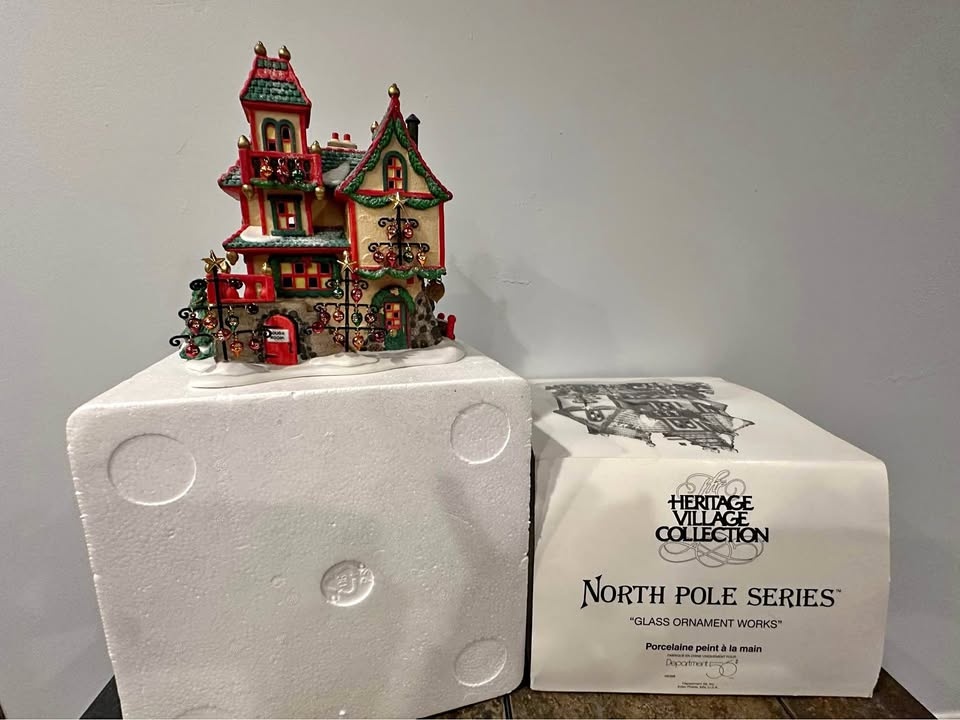 D56 North Pole Series Glass Ornament Works