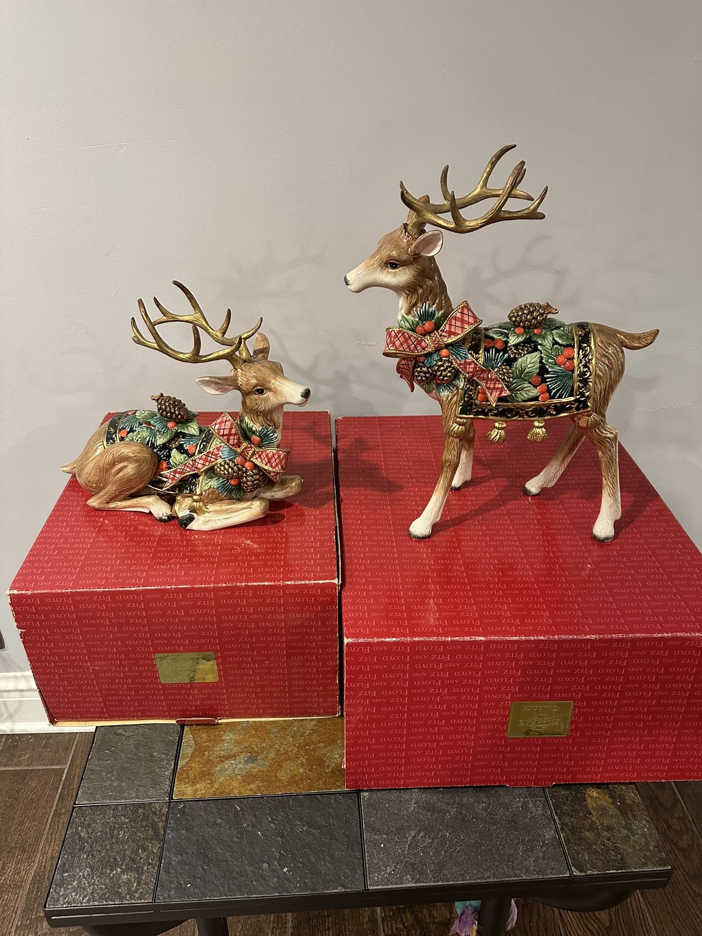 Fritz And Floyd Reindeer Candle Holders