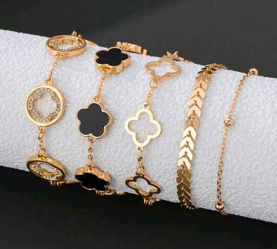 5PCS Clover Bracelet Set – Elegant & Trendy - photo 2
