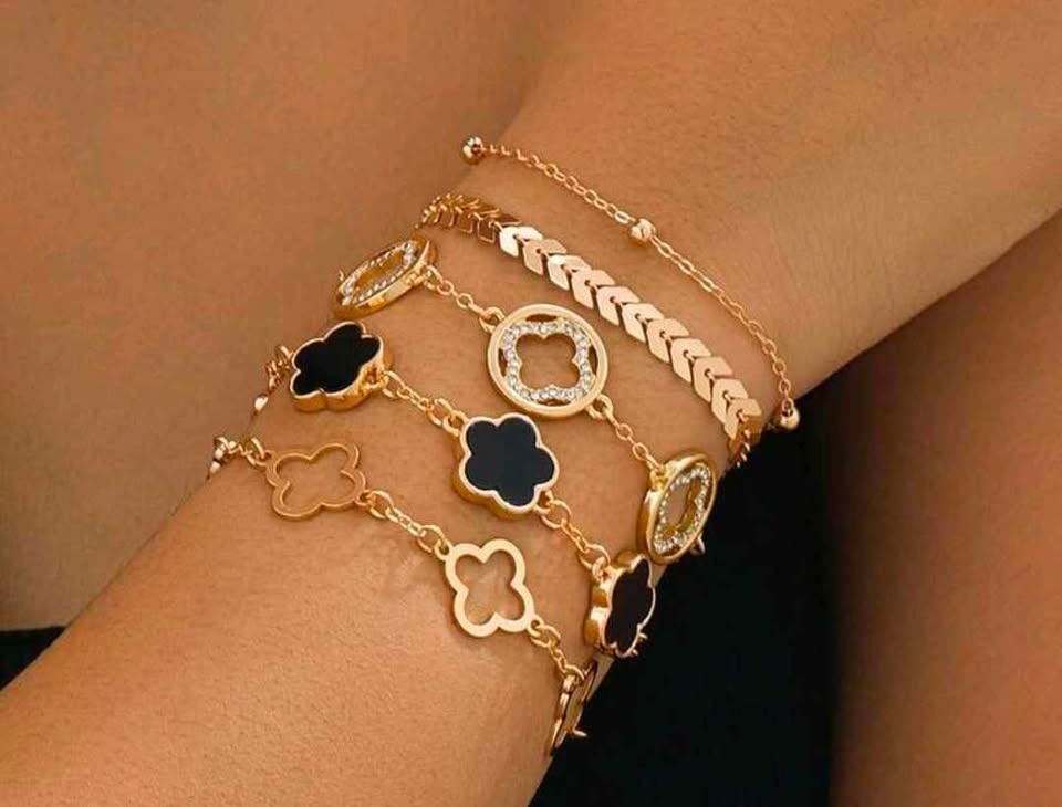 5PCS Clover Bracelet Set – Elegant & Trendy - photo 3