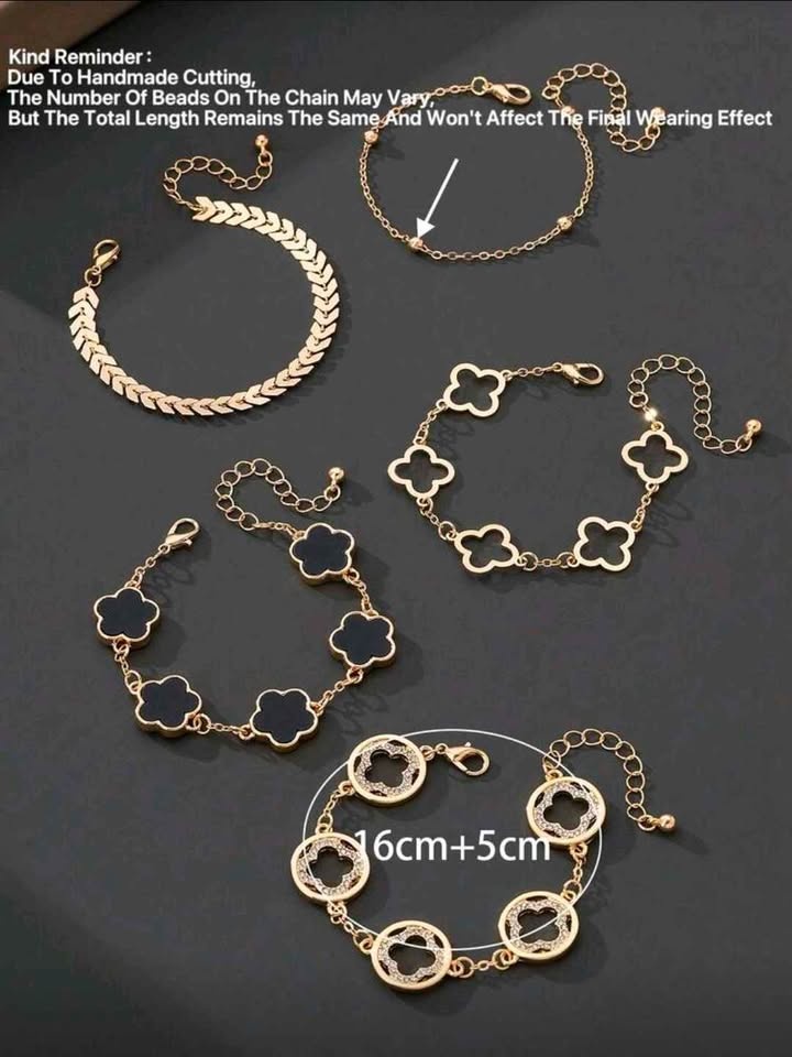 5PCS Clover Bracelet Set – Elegant & Trendy - photo 4