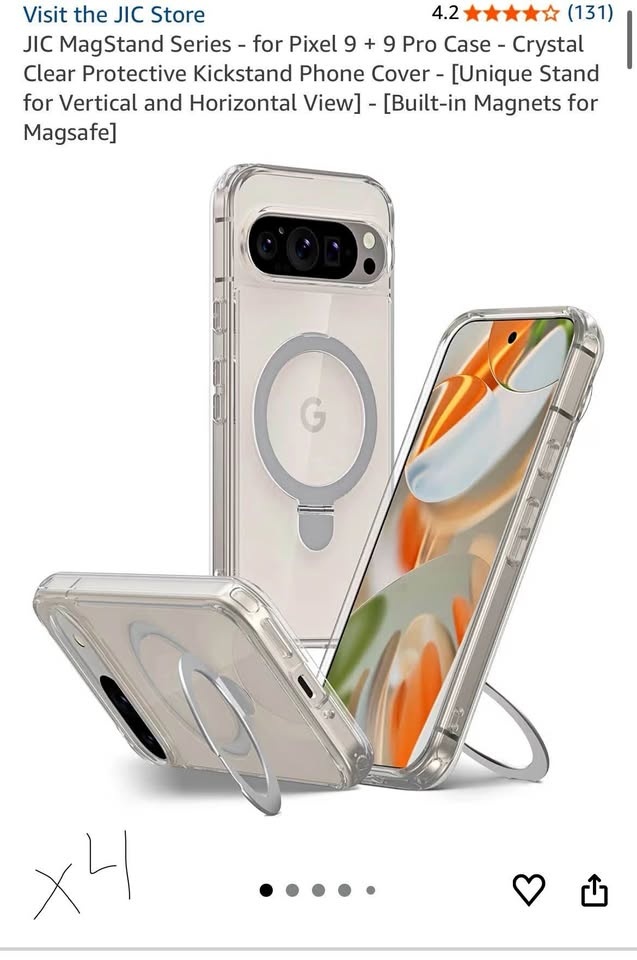 MagStand Series Pixel 9 + 9 Pro Case - Crystal Clear