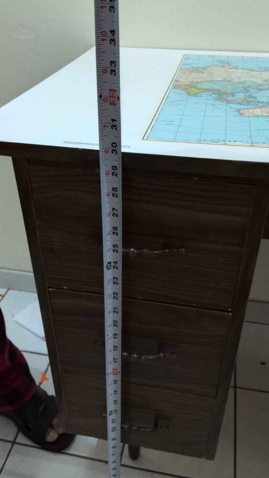 World Map Study Desk with 7 Drawers - photo 3