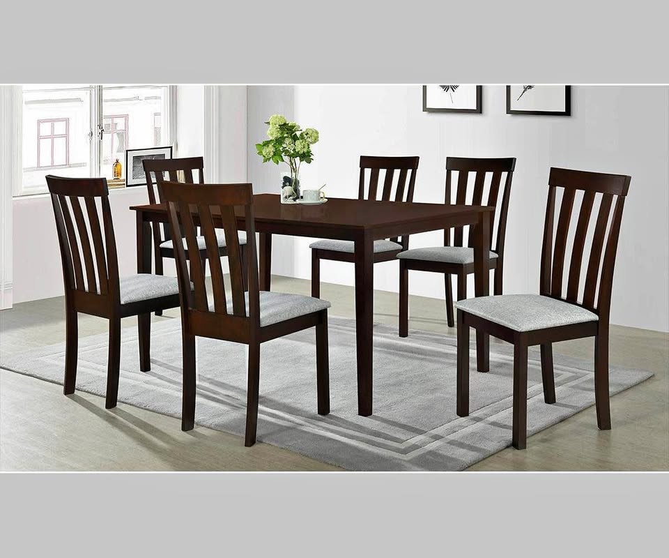 Crafted Solid Wood Dining Table, Espresso - NEW