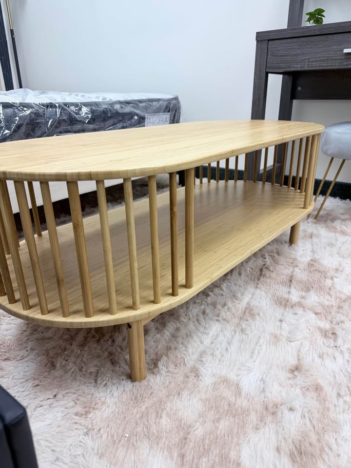 Bamboo Coffee Table with Storage - NEW - photo 2