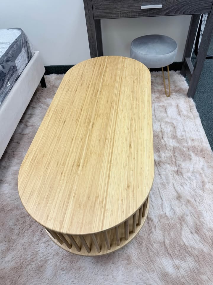 Bamboo Coffee Table with Storage - NEW - photo 3