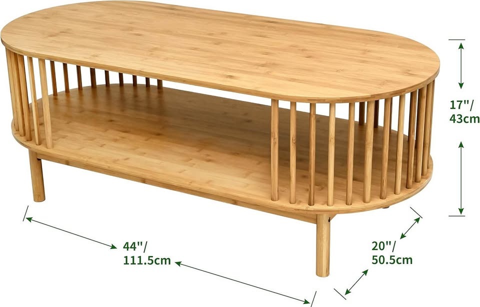 Bamboo Coffee Table with Storage - NEW - photo 5