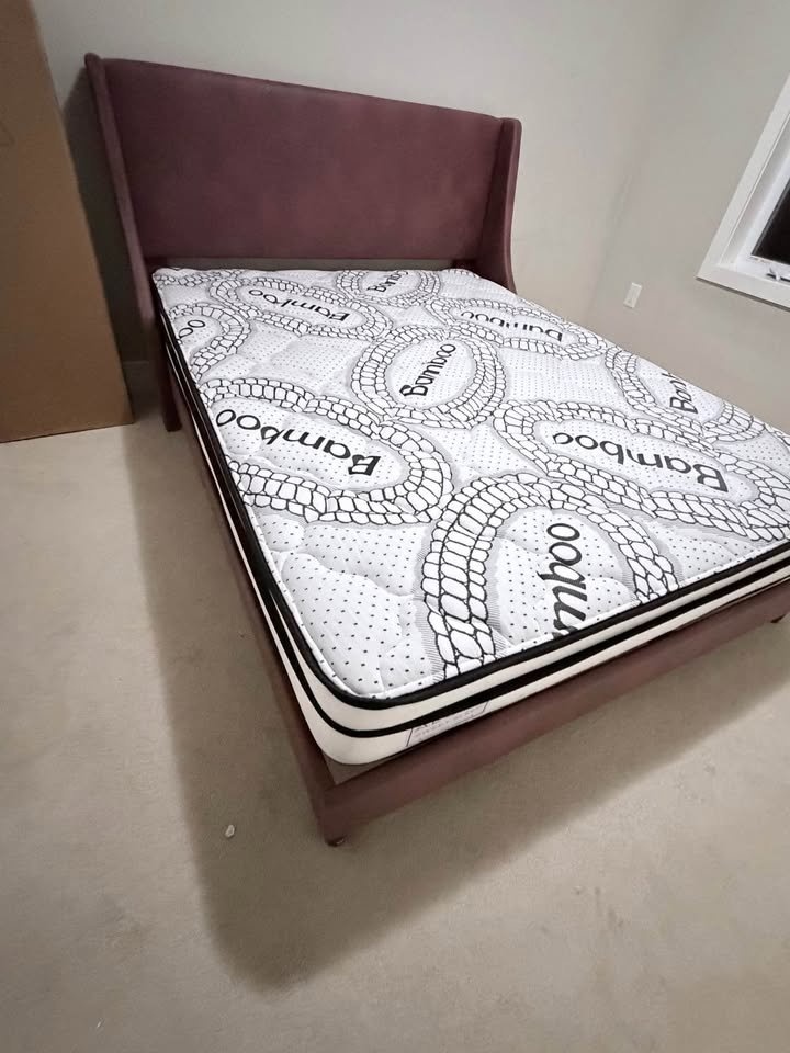 Queen Bed Combo Deal - Upholstered Bed & Euro Top Mattress - photo 2