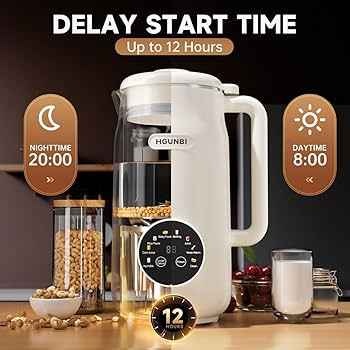 HGUNBI 8-in-1 Nut Milk Maker, 50oz Soy Milk Machine - photo 3