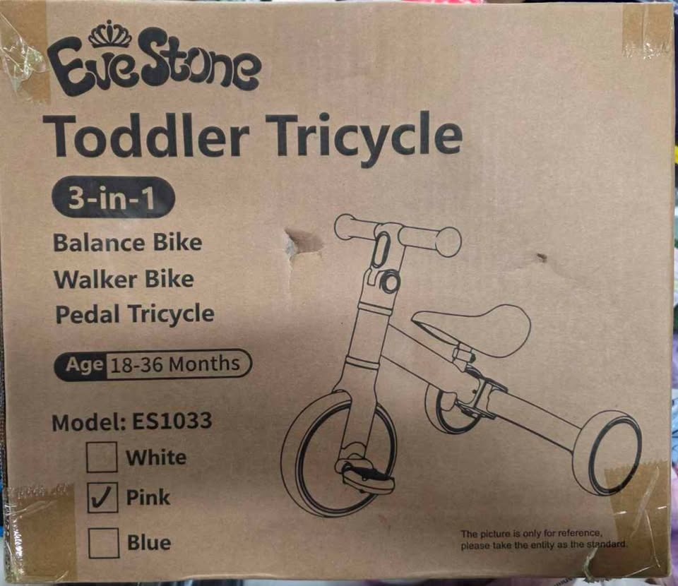 New Pink Toddler Balance Bike, 5 in 1 Kids Tricycle (18mo-4yr) - photo 5