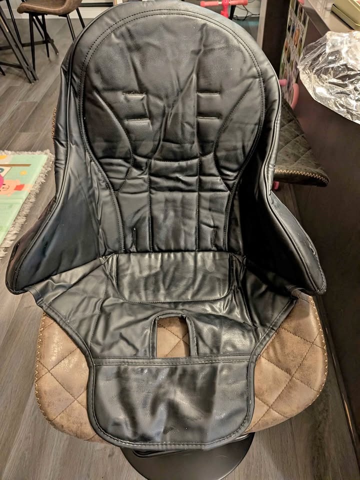 Toddler Highchair Seat Cover PU Leather