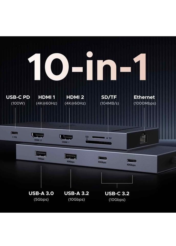 UGREEN Revodok 10-in-1 USB-C Docking Station Hub - photo 2