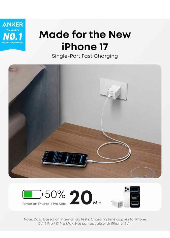 Anker 47W USB C Nano Charger, 2 Port Compact Foldable GaN Charge - photo 2