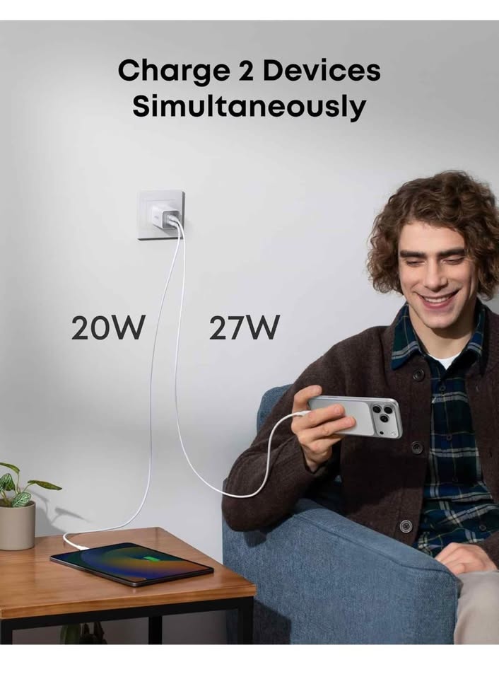 Anker 47W USB C Nano Charger, 2 Port Compact Foldable GaN Charge - photo 4
