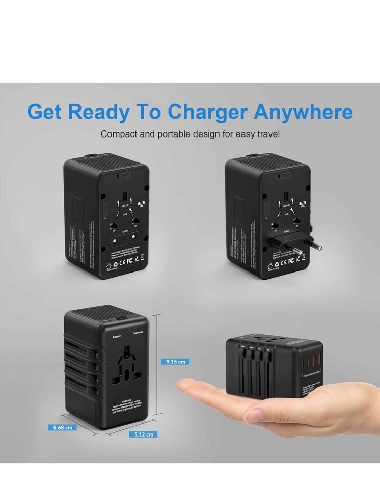 Universal Travel Adapter Converter with USB Ports - photo 4