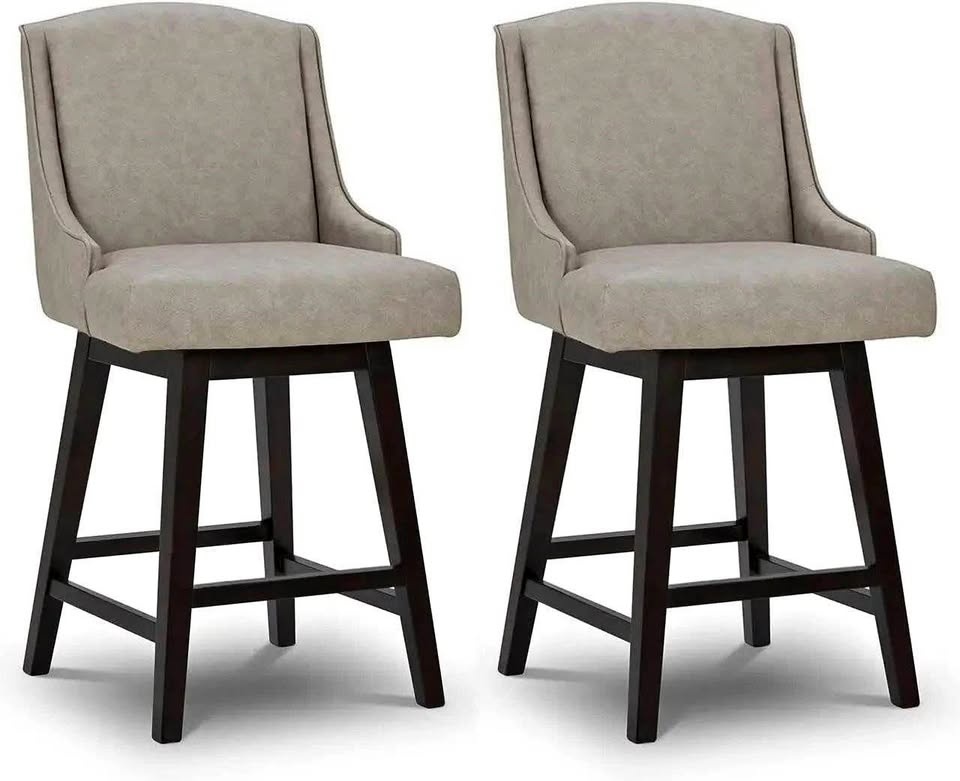 2pcs Counter Height Swivel Barstools