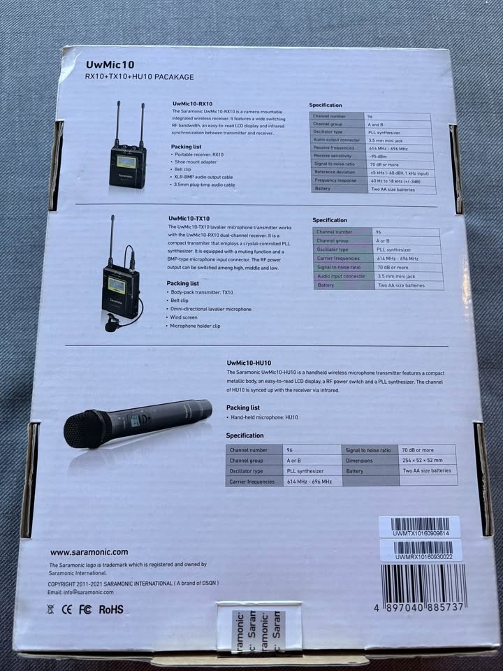 Wireless Handheld Microphone & Lavalier Mic for DSLR Camera - photo 4