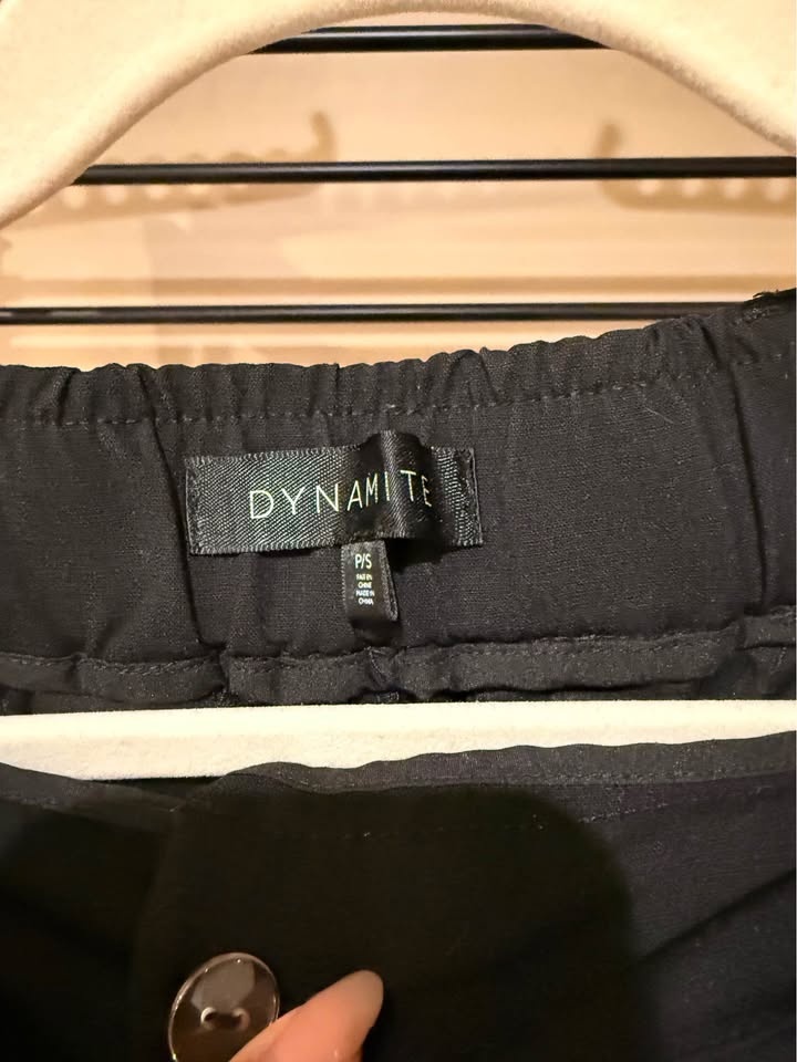Dynamite Black Tapered Slacks - Size Small - photo 2