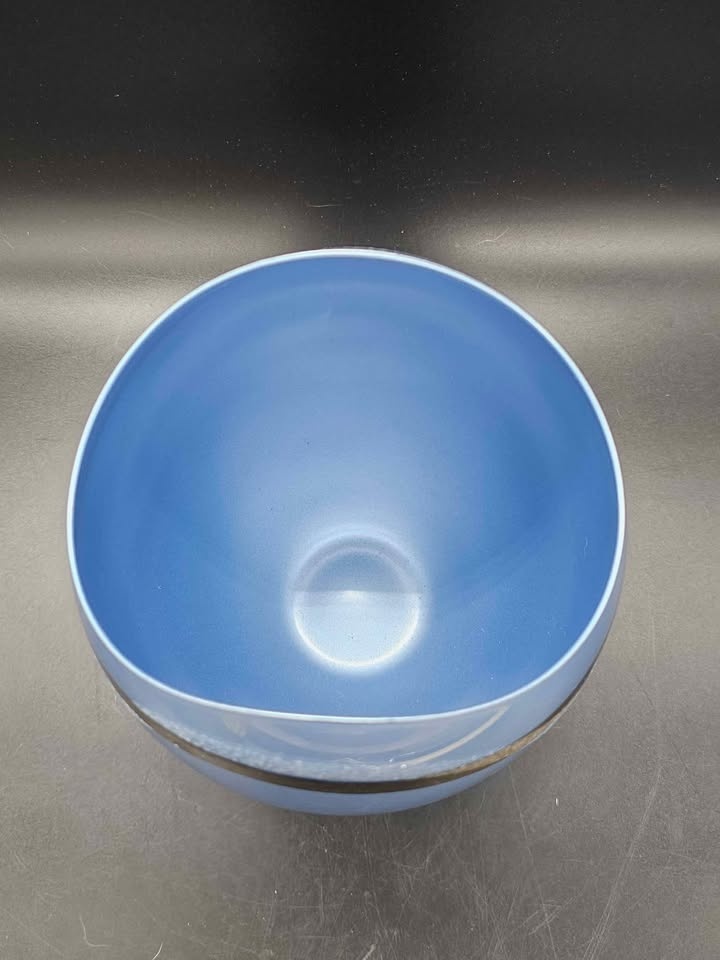 Large Blue Bohemian Crystal Vase - Czech Republic - photo 5