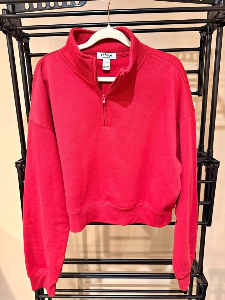Urban Planet Red Half-Zip Sweater - Size XL