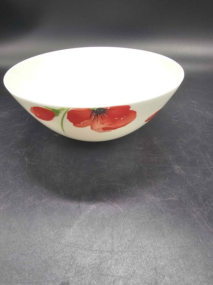 Ciroa Bone China Red Poppy Bowls Set of 11 - photo 3
