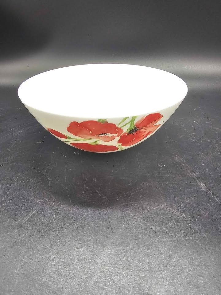 Ciroa Bone China Red Poppy Bowls Set of 11 - photo 4