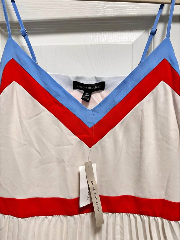 BNWT Banana Republic Pleated Chiffon Summer Dress