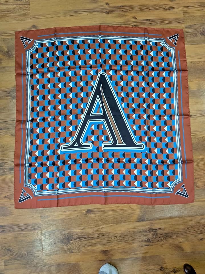 Brand new beautiful geometric scarf with letter A