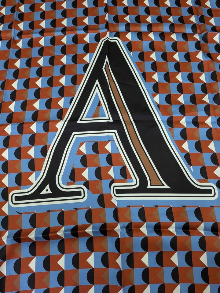 Brand new beautiful geometric scarf with letter A - photo 2