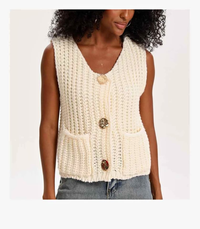 Brand new chunky sweater vest for women