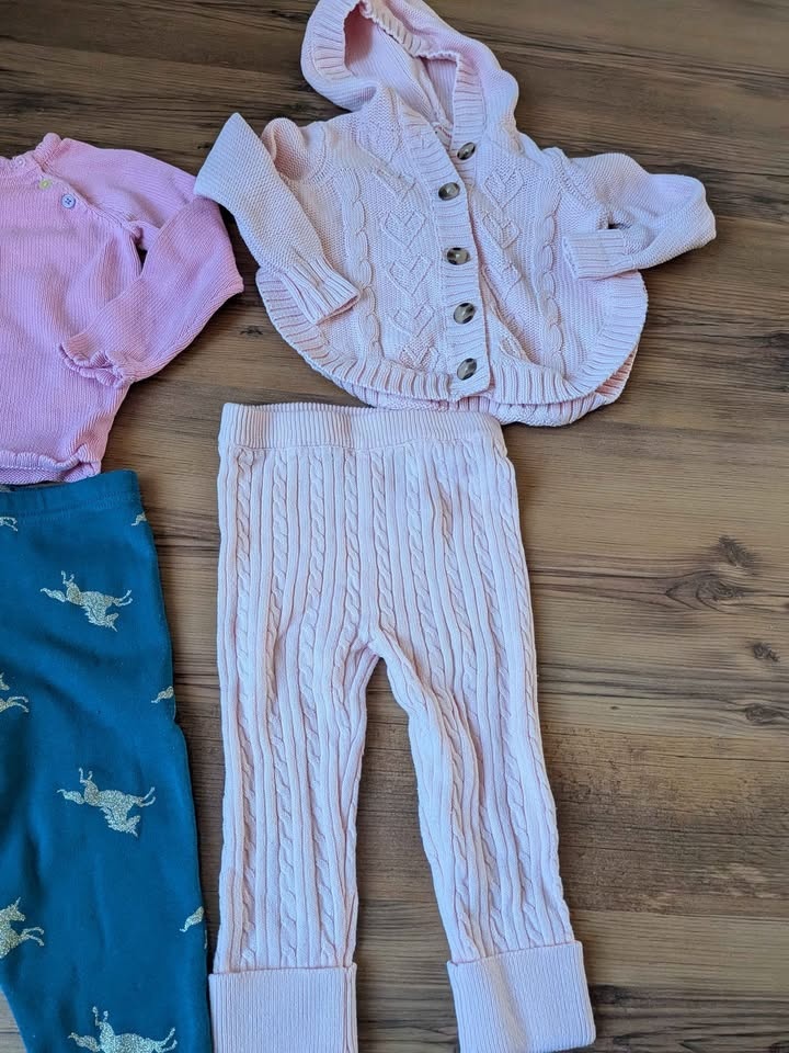 Lot of 4 pcs sweater and warm leggings set for toddlers(18-24 mo - photo 3