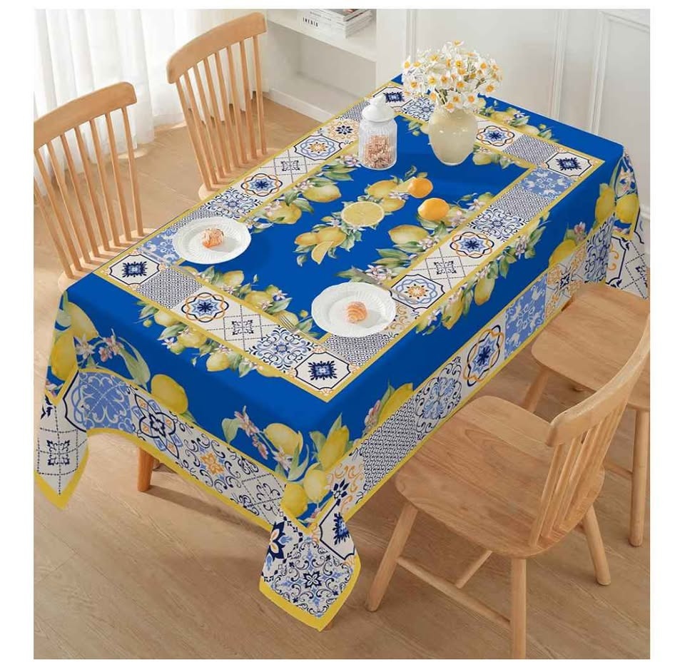 New Washable & Spill-Proof Lemon Tablecloth (52x70") - photo 2
