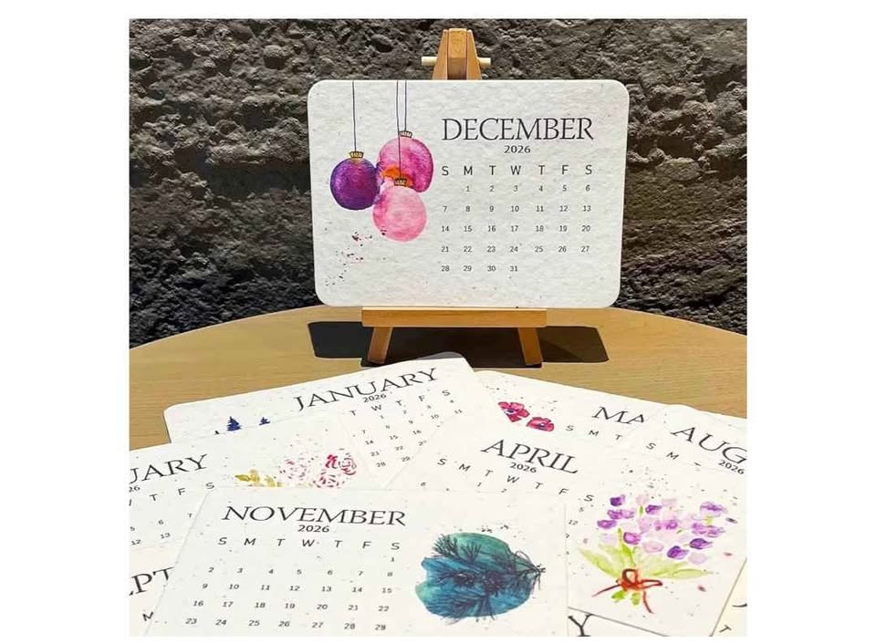 Brand new plantable seed paper eco-friendly desk calendar - photo 2