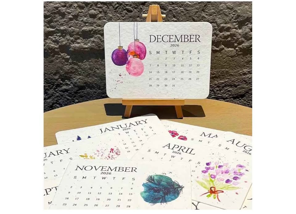 Brand new plantable seed paper eco-friendly desk calendar - photo 3