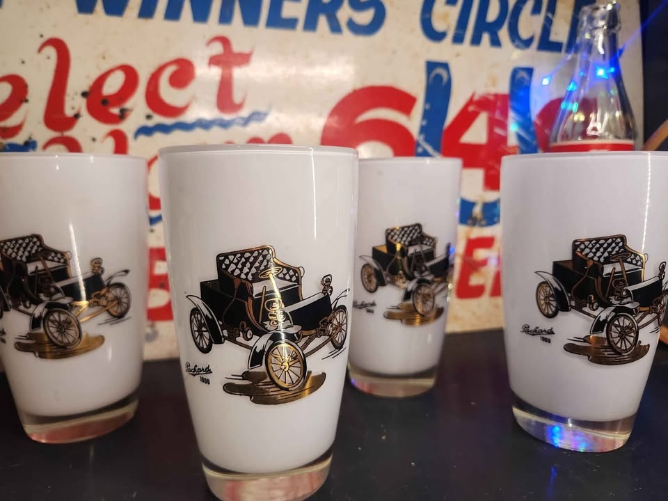 Hazel Atlas Packard 1900 Antique Car Highball Glasses (Set of 4) - photo 2