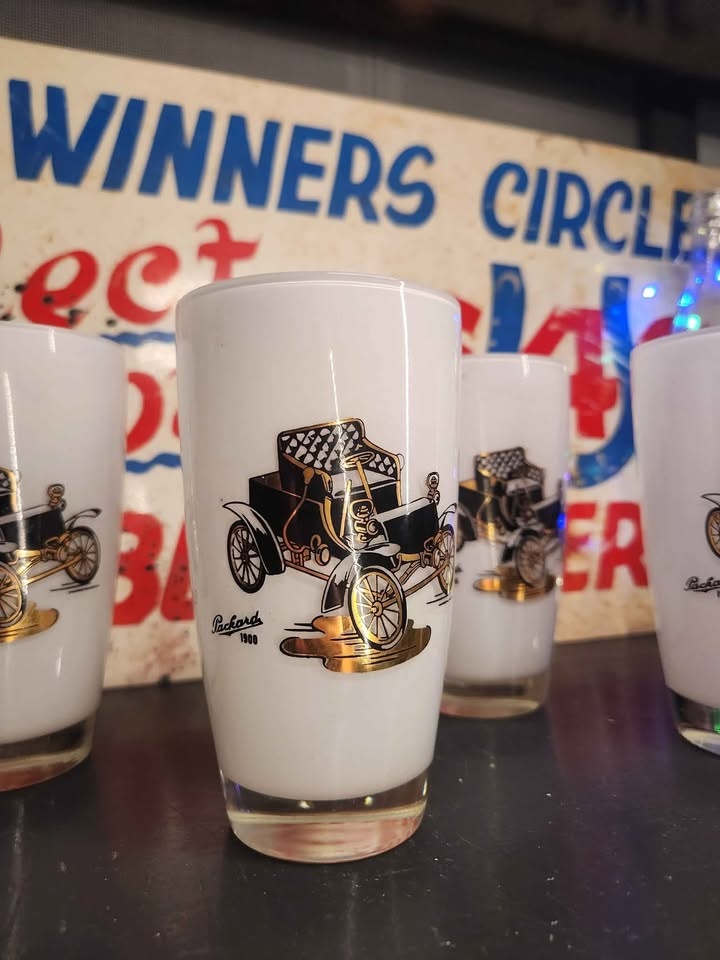 Hazel Atlas Packard 1900 Antique Car Highball Glasses (Set of 4) - photo 3